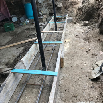 Failing foundation wall replacement