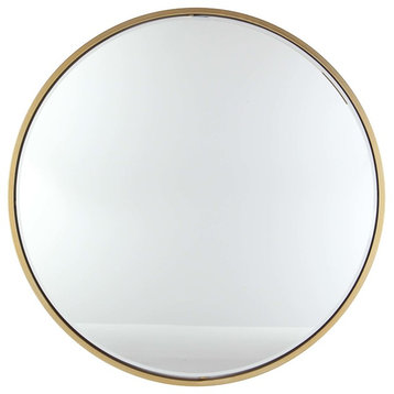 CosmoLiving by Cosmopolitan Gold Metal Contemporary Wall Mirror 36" x 1" x 36"