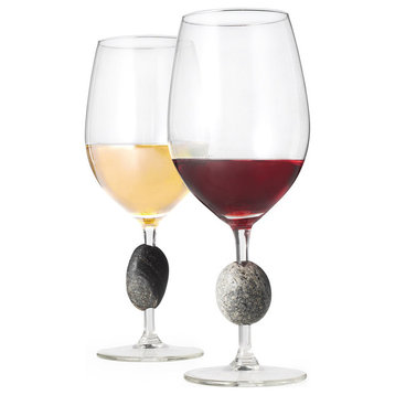 Stone Wine Glasses, Set of 2