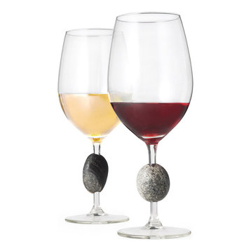 Stone Wine Glasses, Set of 2