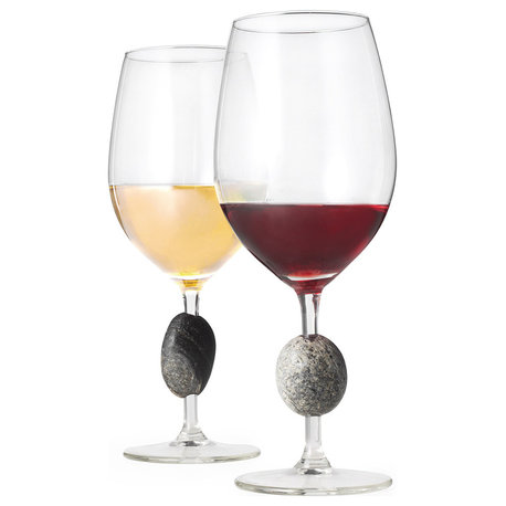Stone Wine Glasses, Set of 2