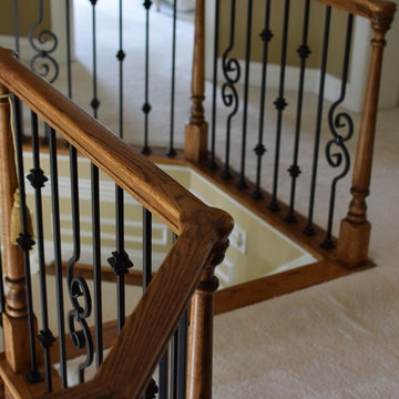 Mc Lean Va Stair remodel with Iron balusters