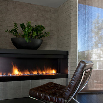 Custom Ribbon Fireplaces