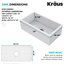 Turino 33" Farmhouse Reversible Apron Front Fireclay 1-Bowl Kitchen Sink MWH