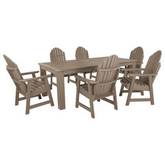 Hamilton 7 Piece Rectangle Dining Set Transitional Outdoor Dining Sets by highwood Houzz