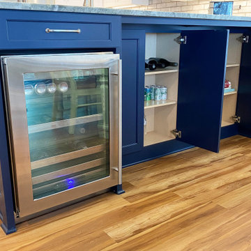 Built-In Beverage Cooler & Island Storage