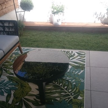 Un véritable espace détente, cosy, un jardin épuré... dans 24m2!