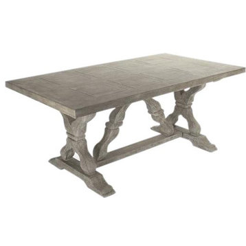 Dining Table GRACIE Oyster Gray Fiberglass