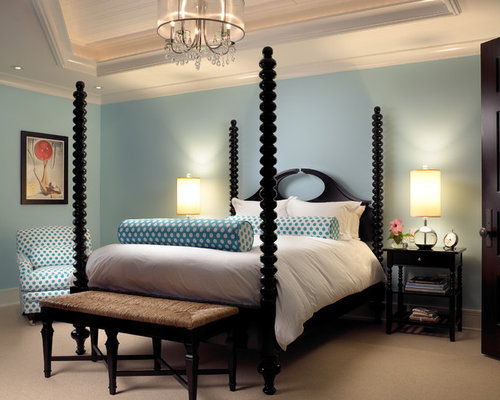 Best Light Blue Master Bedroom Design Ideas & Remodel Pictures | Houzz  Light Blue Master Bedroom Photos