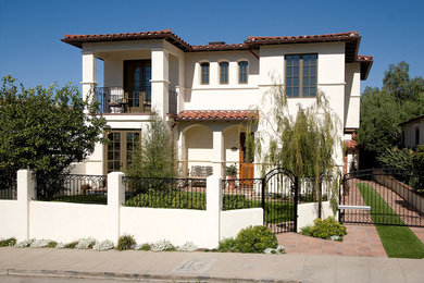 Mediterranean exterior home idea in San Diego