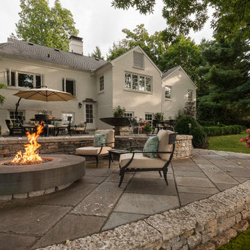 Bluestone fire pit and terrace.