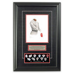 Heritage Sports Art - Original Art of the MLB 1918 Atlanta Braves Uniform - This beautifully framed piece features an original piece of watercolor artwork glass-framed in an attractive two inch wide black resin frame with a double mat. The outer dimensions of the framed piece are approximately 17" wide x 24.5" high, although the exact size will vary according to the size of the original piece of art. At the core of the framed piece is the actual piece of original artwork as painted by the artist on textured 100% rag, water-marked watercolor paper. In many cases the original artwork has handwritten notes in pencil from the artist. Simply put, this is beautiful, one-of-a-kind artwork. The outer mat is a rich textured black acid-free mat with a decorative inset white v-groove, while the inner mat is a complimentary colored acid-free mat reflecting one of the team's primary colors. The image of this framed piece shows the mat color that we use (Red). Beneath the artwork is a silver plate with black text describing the original artwork. The text for this piece will read: This original, one-of-a-kind watercolor painting of the 1918 Boston Braves (now Atlanta Braves) uniform is the original artwork that was used in the creation of this Atlanta Braves uniform evolution print and tens of thousands of other Atlanta Braves products that have been sold across North America. This original piece of art was painted by artist Nola McConnan for Maple Leaf Productions Ltd. Beneath the silver plate is a 3" x 9" reproduction of a well known, best-selling print that celebrates the history of the team. The print beautifully illustrates the chronological evolution of the team's uniform and shows you how the original art was used in the creation of this print. If you look closely, you will see that the print features the actual artwork being offered for sale. The piece is framed with an extremely high quality framing glass. We have used this glass style for many years with excellent results. We package every piece very carefully in a double layer of bubble wrap and a rigid double-wall cardboard package to avoid breakage at any point during the shipping process, but if damage does occur, we will gladly repair, replace or refund. Please note that all of our products come with a 90 day 100% satisfaction guarantee. Each framed piece also comes with a two page letter signed by Scott Sillcox describing the history behind the art. If there was an extra-special story about your piece of art, that story will be included in the letter. When you receive your framed piece, you should find the letter lightly attached to the front of the framed piece. If you have any questions, at any time, about the actual artwork or about any of the artist's handwritten notes on the artwork, I would love to tell you about them. After placing your order, please click the "Contact Seller" button to message me and I will tell you everything I can about your original piece of art. The artists and I spent well over ten years of our lives creating these pieces of original artwork, and in many cases there are stories I can tell you about your actual piece of artwork that might add an extra element of interest in your one-of-a-kind purchase.