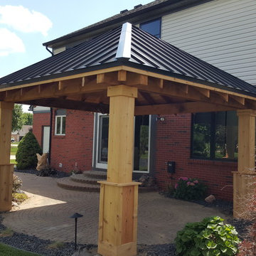 Cedar Timber Patio Pavilion With Metal Roof