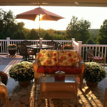 Newly extended deck completely furnished