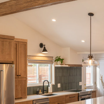 Warm, Earthy Main Level Remodel w/ Natural Wood and Stone Features