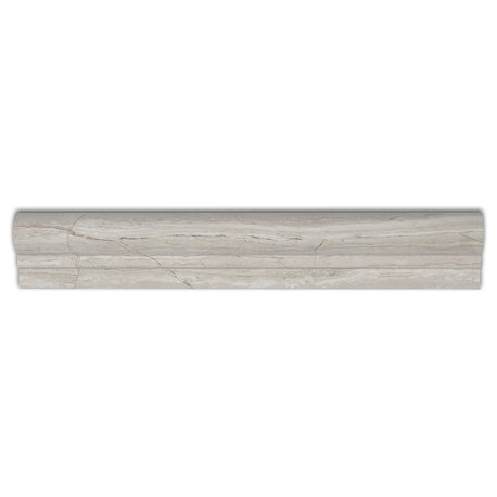 12"x2" White Oak Marble Moulding, Chair Rail Moulding, Polished, Set of 10