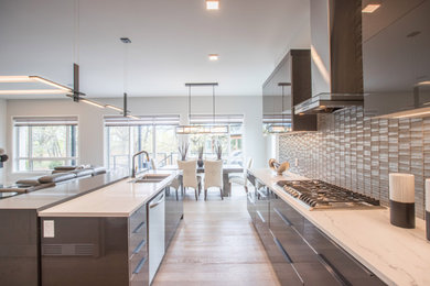 Example of a minimalist kitchen design in Other