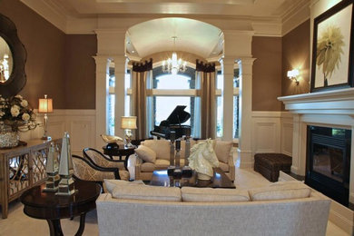 Living room - traditional living room idea in Seattle