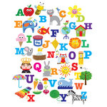 Ellen Crimi-Trent - Alphabet Print, 8" - A fun alphabet perfect for any kids room, classroom or playroom!
