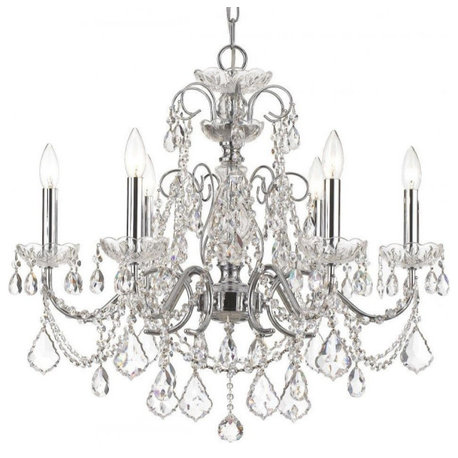 Crystorama Imperial Brass Crystal Chandelier, Crystal