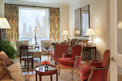 Living room - traditional living room idea in New York