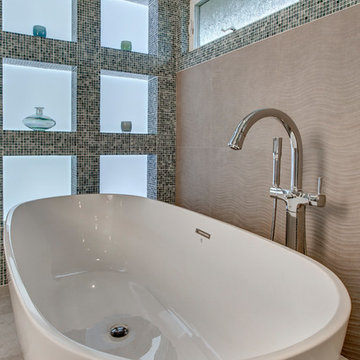Bellevue Contemporary Bathroom with LED