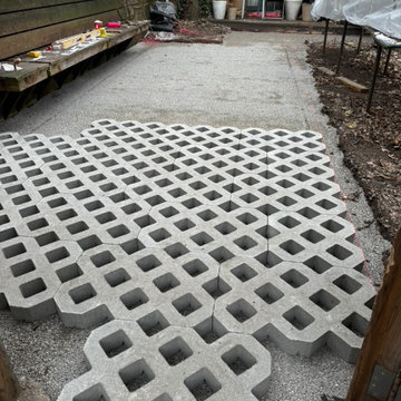 New Masonry Hardscape Permeable Pavers Backyard