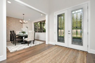 Inspiration for a transitional dining room remodel in Seattle