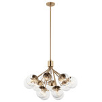 Kichler Lighting, LLC. - Silvarious Convertible Chandelier, Champagne Bronze Clear, 12 Light Clear - Inspired by frozen grapes, the Silvarious convertible chandelier will capture the hearts of family and friends. Gathered at the center, its arms branch out with sparkling globes at the end, for a simple, yet playful design. Its clear glass beautifully illuminates against its champagne bronze finish.
