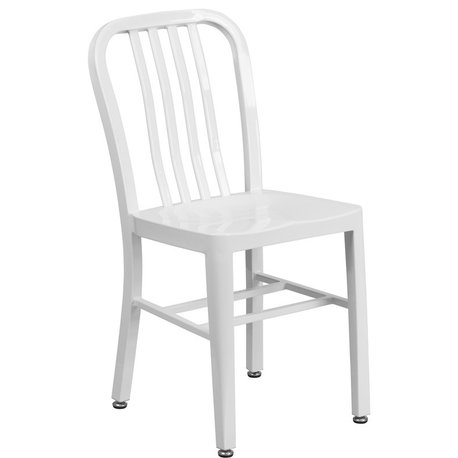 White Metal Indoor Outdoor Chair