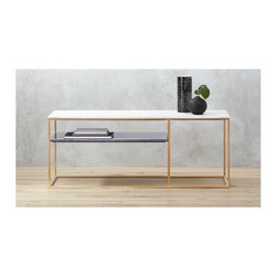 2 tone marble credenza | CB2 - Storage And Organization