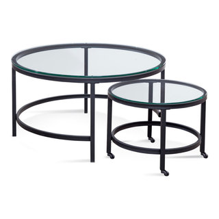 Bassett Mirror Piedra Round Cocktail - Transitional - Coffee Table Sets ...