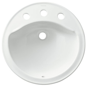 Sterling 441908 Modesto 19" Drop In Bathroom Sink With Three - White