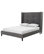 Metropolitan Charcoal Wingback Upholstered King Bed, Queen