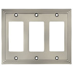 Cosmas - Cosmas 25084-SN Satin Nickel Triple GFCI / Decora Wall Plate - Finish: Satin Nickel