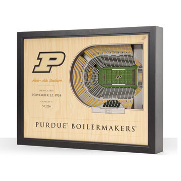 NCAA Purdue Boilermakers "FB" 25 Layer Stadiumviews 3D Wall Art