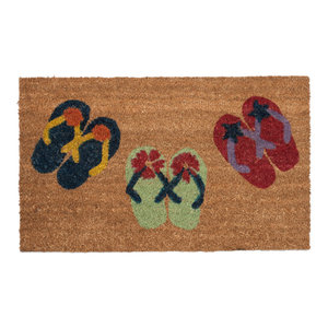 Lots Of Flip Flops Doormat Beach Style Doormats By Home More