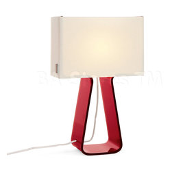 Tube Top Table Lamp in Red - Table Lamps