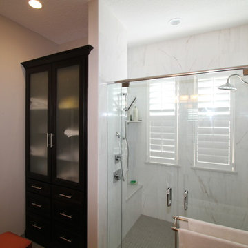 Marble Tile Shower in Celebration