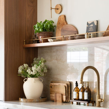 Refined & Luxurious Walnut Lay-On Slim Shaker Reeded Detail Kitchen