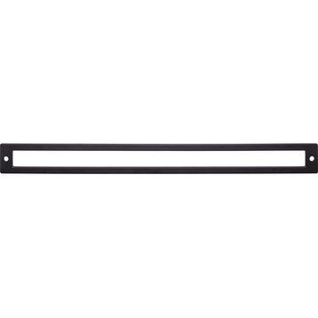Top Knobs TK929 Hollin 12 Inch Center to Center Pull Backplate - Flat Black