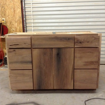 Sawmill cut black walnut vanity