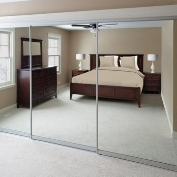 Sliding Glass and Mirrored Closet Doors
