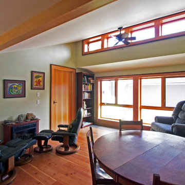 This passive solar addition also added an entire new living space to this existi