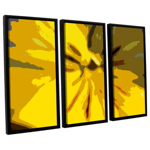 36X54 Sarah OToole Sunshine Camouflage 3 Piece Floater Framed Canvas Set 