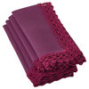 Sangita Crochet Lace Napkins, Set of 4, Violet