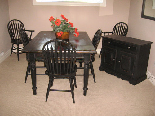 Black Chalk Paint Project, Black Chalk Paint Dining Room Table
