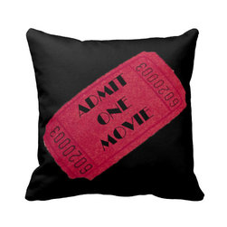 "Movie Ticket" JTG Art Pillow - Decorative Pillows