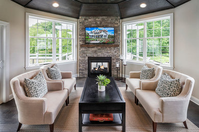 Transitional living room photo in Other