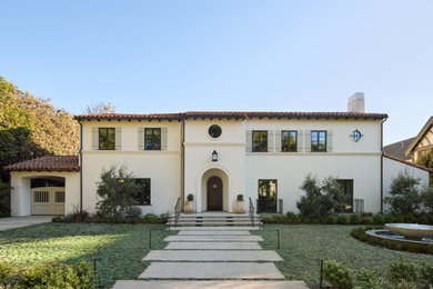 Mediterranean exterior home idea in Los Angeles